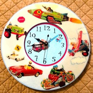 Whimsical Vintage Gloss Finish Clock
